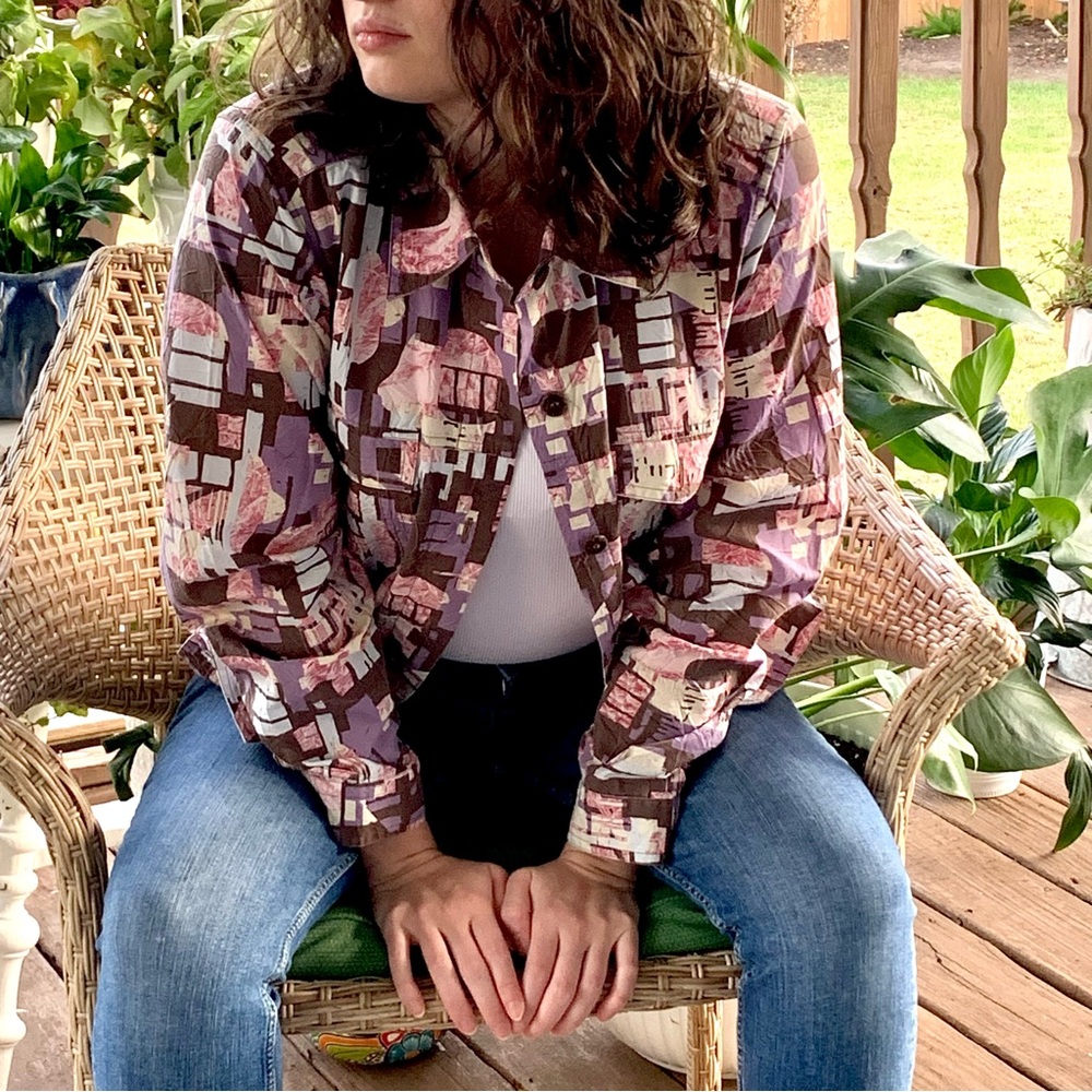 Christopher & Banks Geometric Pattern Jacket - image 3